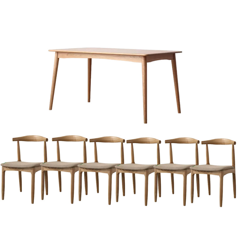 Ensemble de salle à manger rectangulaire L 59 po x l 31,49 po Lakeleigh, 4 Pieces: Table, Bench, 2 Chairs