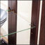 Armoire vitrée élégante en verre avec tablettes réglables, éclairage interne et tiroir rétro pour présentation et rangement-489195673
