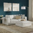 Ensemble de canapé modulaire et repose-pieds Jasmine de 88 pouces de large avec canapé 2 places et repose-pieds de table assorti de 36 pouces de large