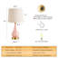 Lampe en céramique rose 18 po avec base dorée (ensemble de 2)