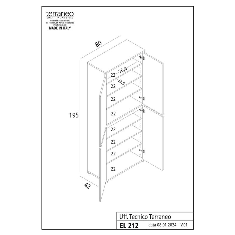 Anrey Manufactured Wood Wardrobe, White