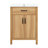 Single Bathroom Vanity with Ceramic Top, Solid Wood Frame, Flip Drawer, and 2 Soft-Close Door-117497890