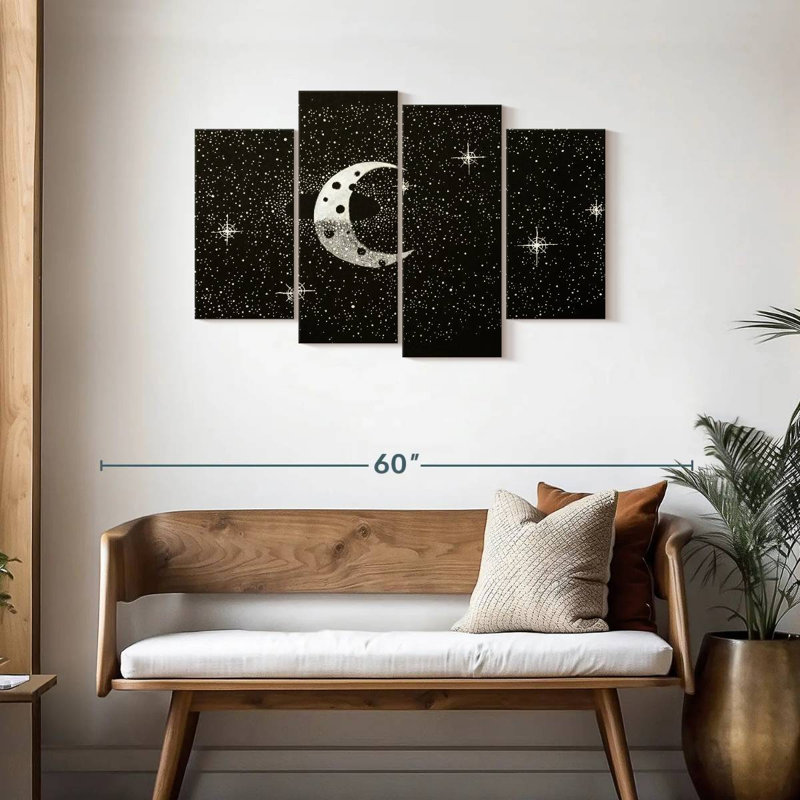Croissant de lune étoilé Oberle, H 27 po x l 43 po