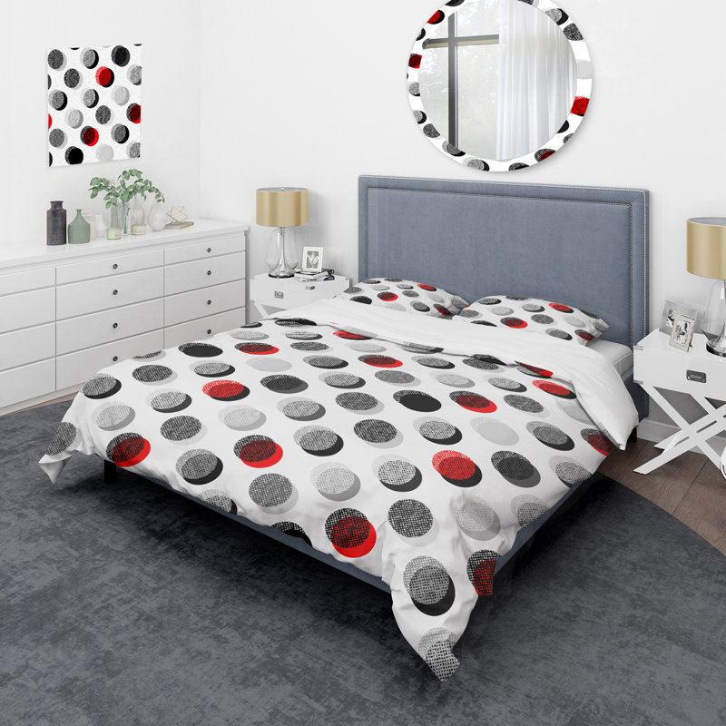 Ensemble de housse de couette en microfibre noir / blanc 2 pièces, Housse de couette simple + 1 taie décorative stan