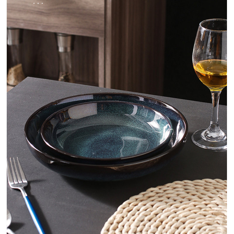 Orren Ellis Myrel Porcelain Platter, Green
