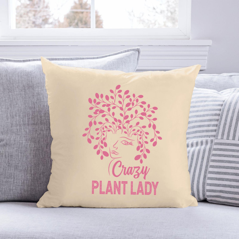 Citation amusante «Garden Lover» 803 - Coussin décoratif inclus, H 20 po x l 20 po