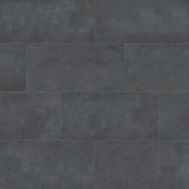 City Scape 12X24 Porcelain Concrete Tile, Black