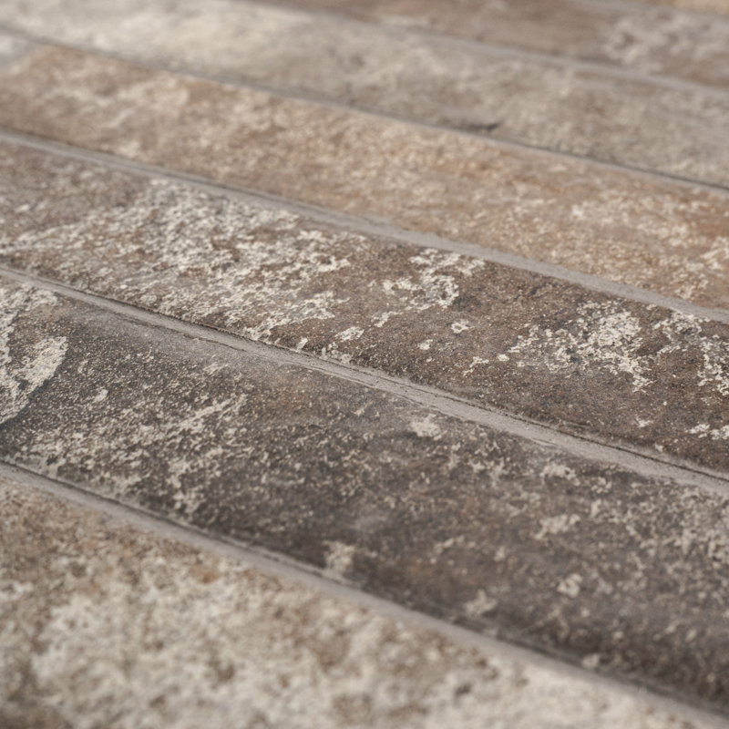 Montello 2 in. x 18 in. Matte Porcelain Brick Look Floor and Wall Tile, Tavern