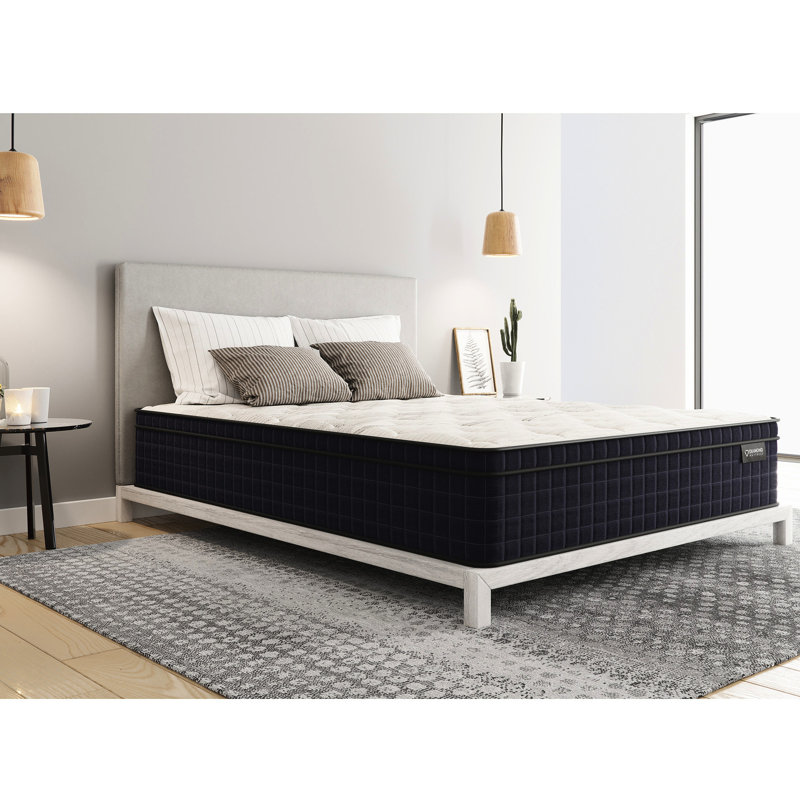 Matelas ferme au toucher, 12,5 po, blanc, cuivre 12,5 po, 12.44", Full