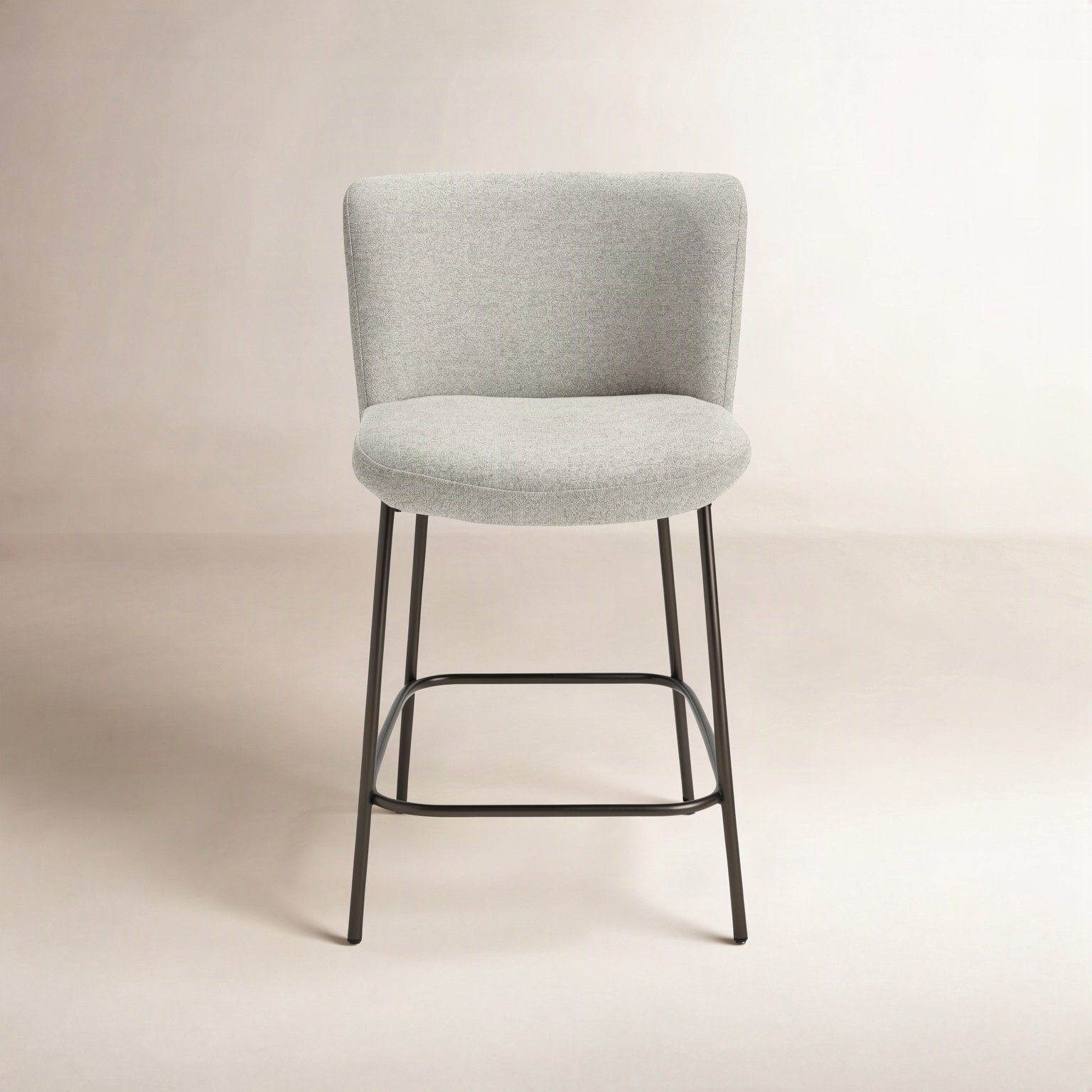 Adora Bar and Counter Stool, Counter Stool (26.4" Seat Height), Beige Polyester