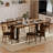 70.9"Rectangular Large Dining Table, Waterproof Large Desk For 8 People, Deluxe Family Dining Table With Adjustable Legs For Kitchen,Living Room,Office-435681860