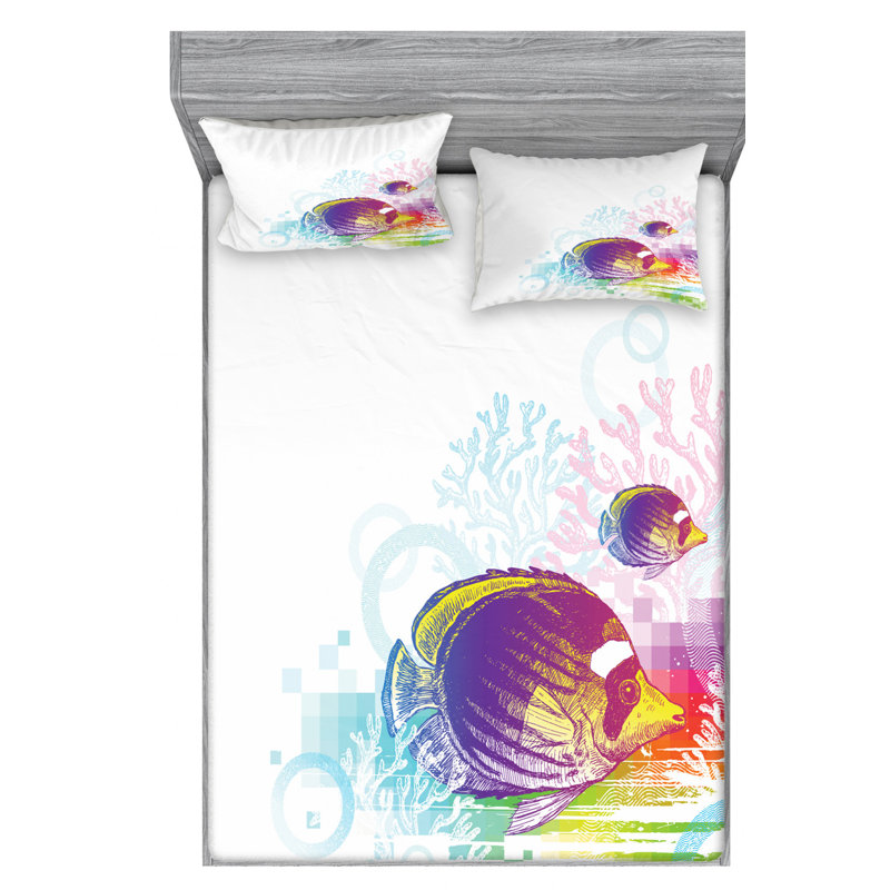 Microfiber Sheet Set, Full Sheet Set with Fitted Sheet