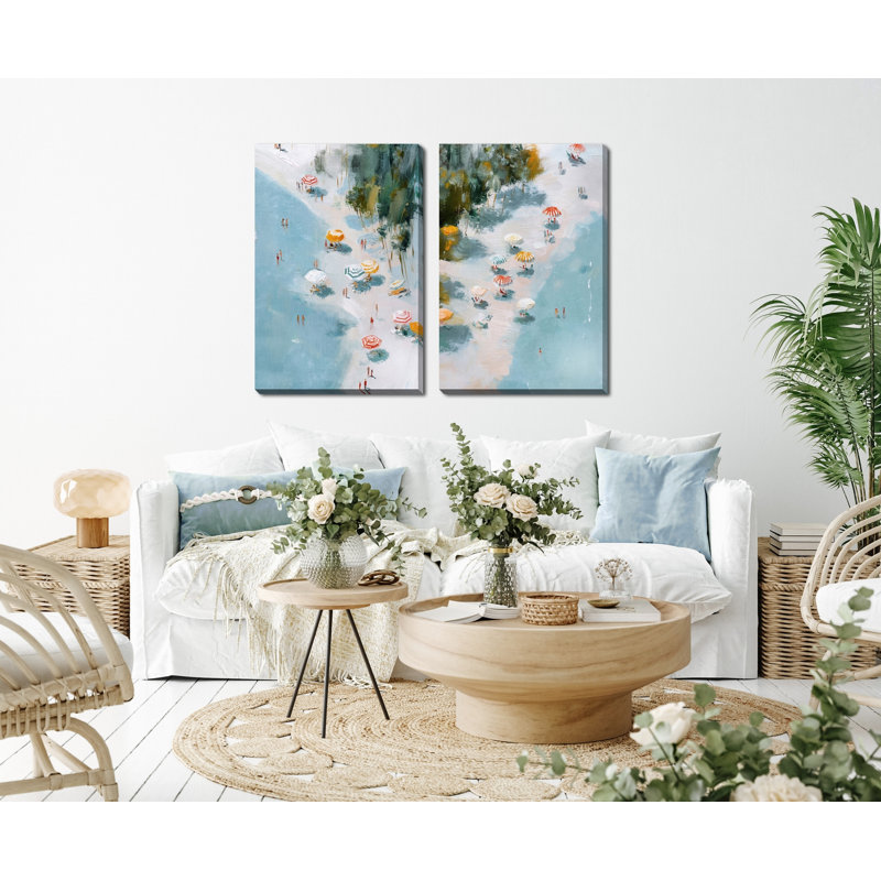 «Beach Day Bliss II», art mural sur toile