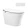 Smart Toilet with Quiet-Closed Heated Seat Sensor Auto, Foot Kick/Off-seat/Blackout/Remote Flush, Bidet Elongated Toilet with Tankless, Gentle Night light, Remote Control, Advanced