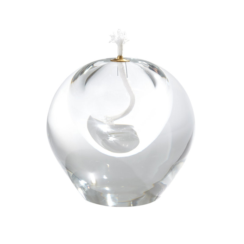 Daphne Oil Candle-Clear-Sm, 5.25" H x 5.5" W x 5.5" D