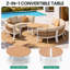 Ensemble de conversation de patio en aluminium demi-lune pour 10 personnes avec coussins et table basse-669800944-669800956