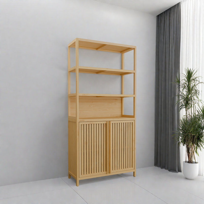 Étagère de rangement à double porte et grande capacité