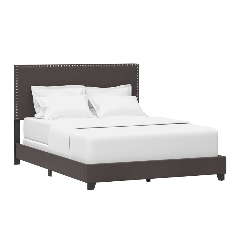 Takengon Upholstered Standard Bed, Full, Charcoal