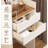 Dressing Table and Stool, 3-in-1 Multifunctional Dressing Table Set, Featuring Three-color Lighting Modes, HD Mirror, Two Sliding Drawers, and a Hidden Storage Stool