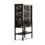 Black Solid Wood+Tempered Glass Display Cases