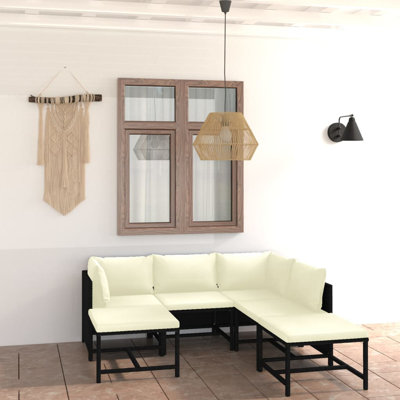 Rasmus 23.6" Wide Square Patio Sectional Set with Cushions