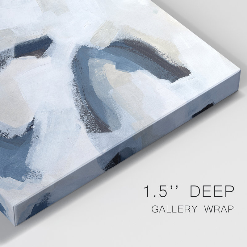 Indigo Imprint II - Wrapped Canvas Print, 60" H x 40" W x 1" D