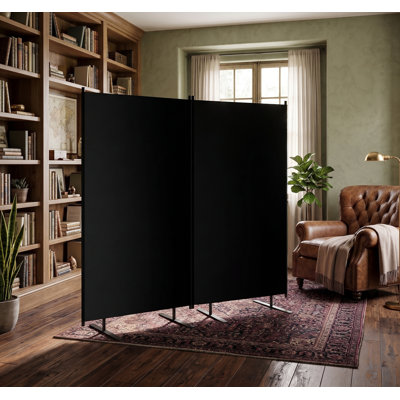 Freestanding 2 Panel room-divider screen, 8Ft x 6FT, designed as a portable partition for separating spaces.