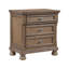 Table de chevet transitionnelle brun antique 1pc avec meubles de chambre à coucher en bois