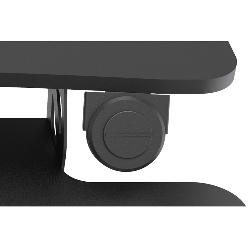 Black Adjustable Dual Monitor Standing Desk Converter with Gas Spring