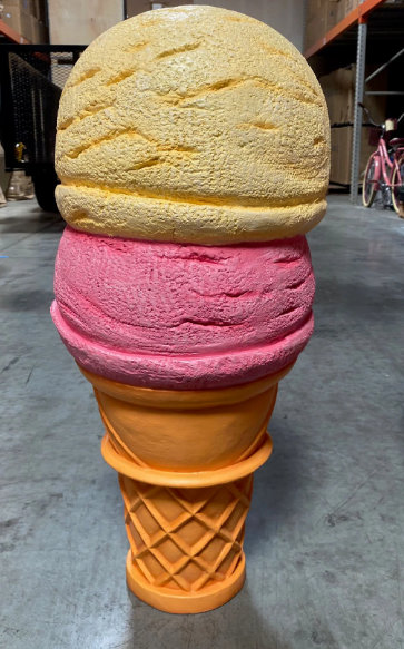 Jadiamond Two Scoop Ice Cream Over Sized Statue
