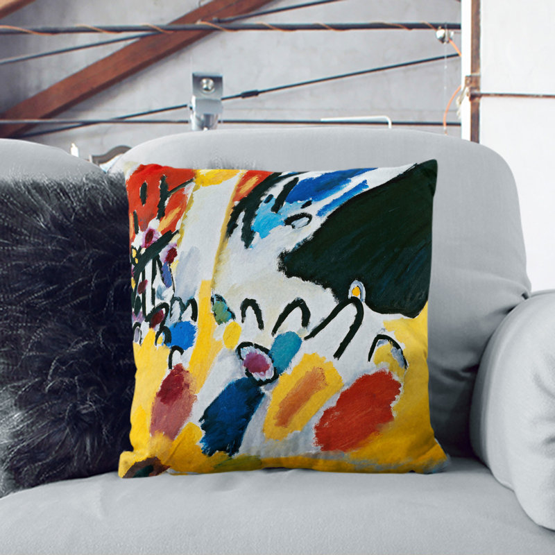Square Throw Cushion, 55cm H x 55cm W x 20cm D, Black