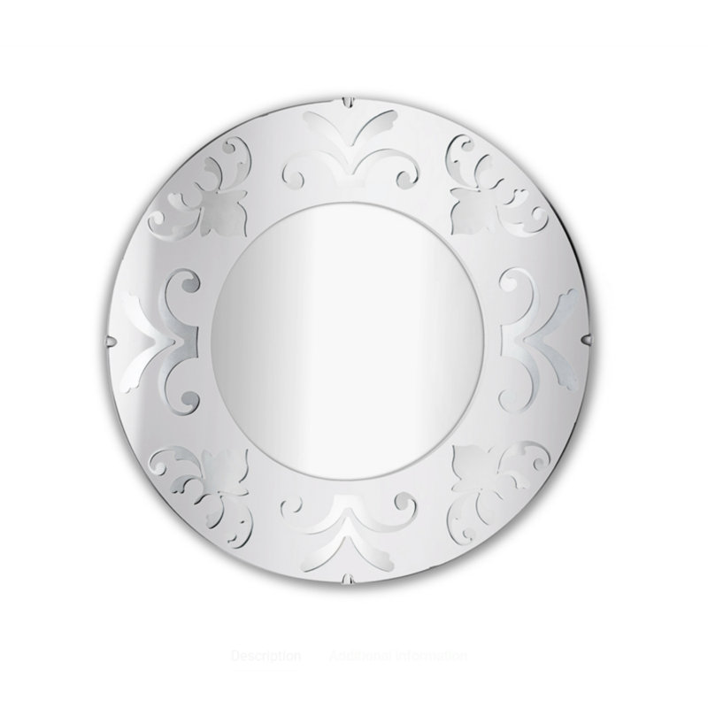 Aughe Acrylic Wall Mirror, Silver