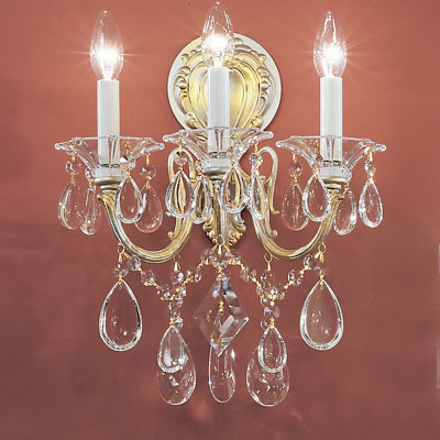 Lampe murale bougie 3 lumières Fabry
