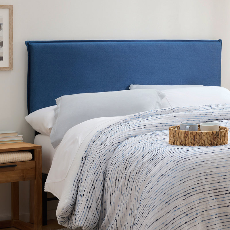 Tête de lit tapissier, très grand, denim