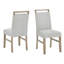 Ensemble de salle à manger 6 pièces Teny, chaises, banc Teny, blanc imitation marbre brun clair-121897302