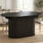 Extendable Dining Table With Striped Legs, Black