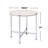 Round End Table With X-Shape Support
