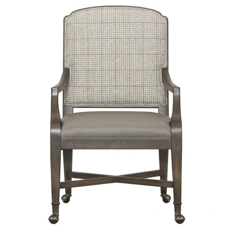 Chaise avec accoudoirs Stella, 9606 Flax, Gris anthracite