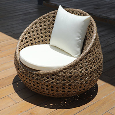 Chaise longue d'extérieur en osier Calirose