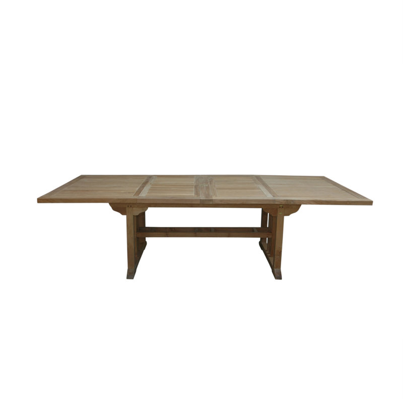 Sahara Outdoor Teak Dining Table, 74" - 106" L