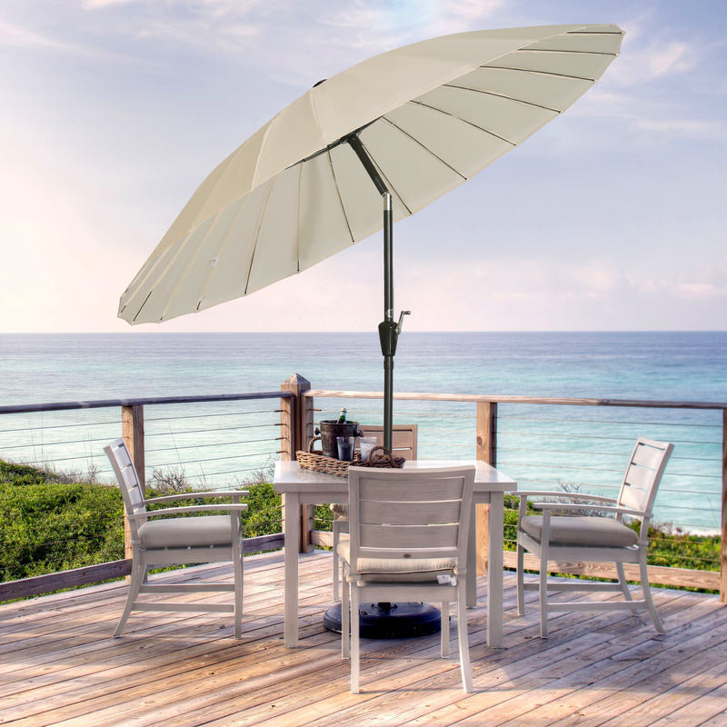 250cm Tilt Balcony Parasol, Cream
