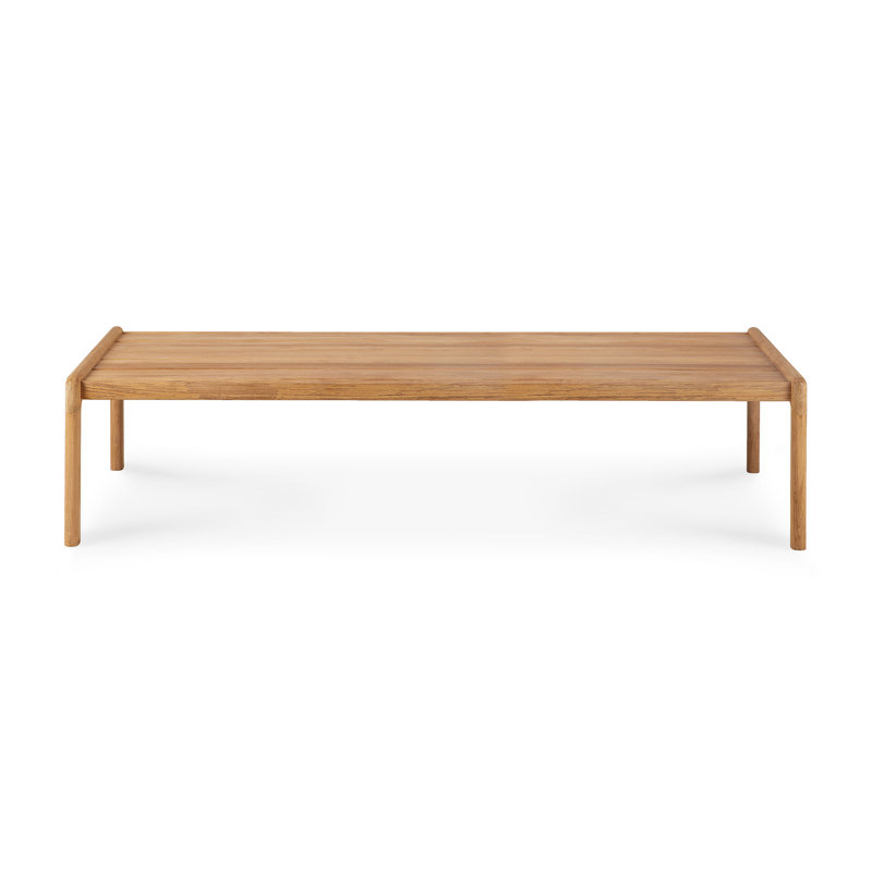 Jack Outdoor Teak Coffee Table, 25.6" x 59.1" x 13.8"