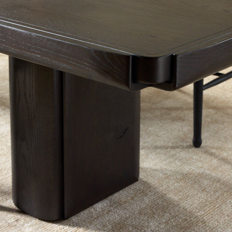 Hurley Rectangle Oak Double Pedestal Dining Table, 30" H x 96" W x 46" D