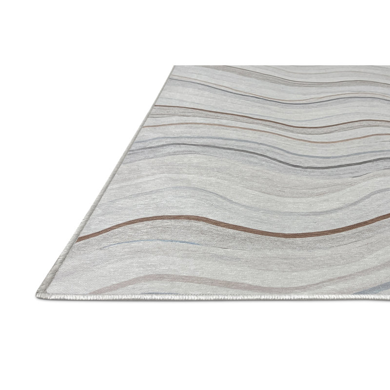 Enolia Washable Abstract Indoor Rug, Rectangle 6' x 9'