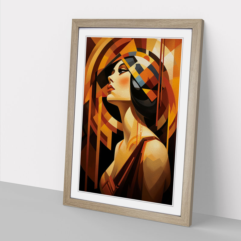Single Picture Frame Print on Wood, 64cm H x 46cm W, Oak Framed