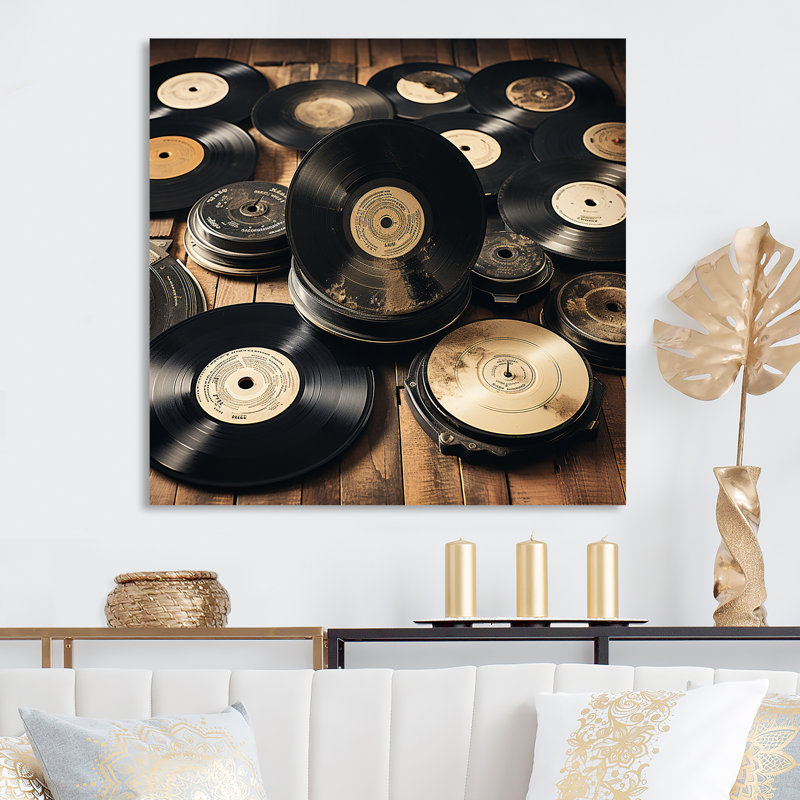 Vinyle rétro, H 16 po x l 16 po