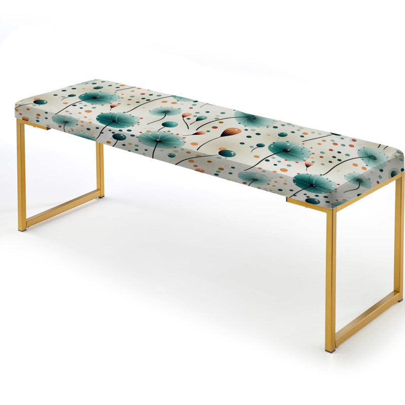 Dreams - motif de pois II - banc rembourré à pois or