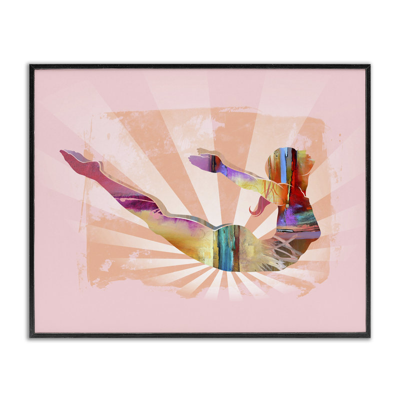 Giclée abstraite par Tim Parker, H 24 po x l 30 po, Giclée encadrée noir minuit