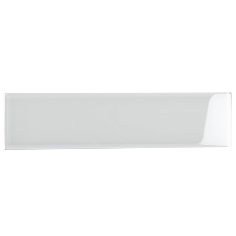 3'' x 12'' Glass Subway Wall Tile, White