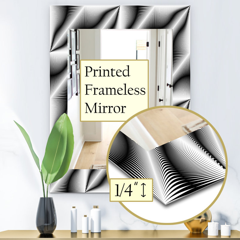 Miroir mural 28" scandinave, H 39,4 po x l 29,5 po